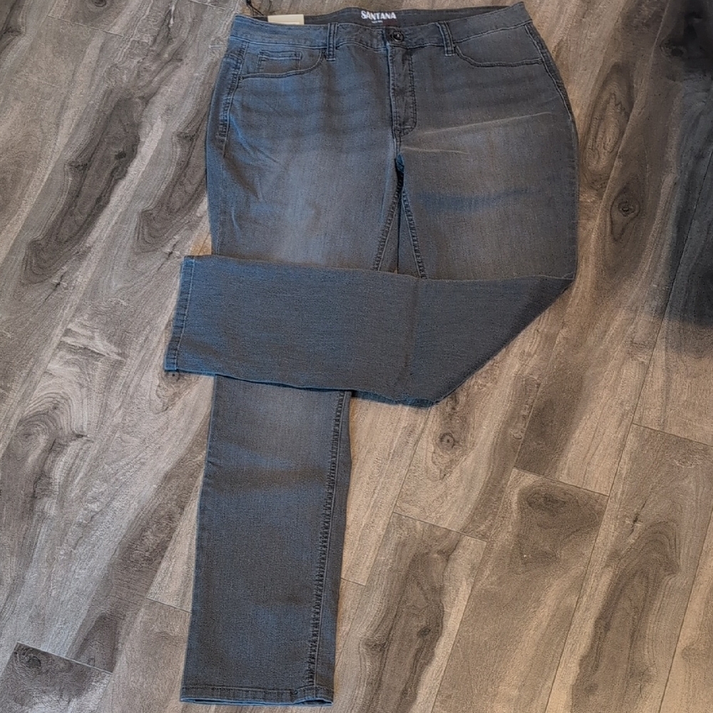 Stylish Women's Straight Leg Jeans in Gray
